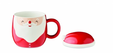 Logo trade promotional giveaways picture of: Ceramic mug with lid 370 ml