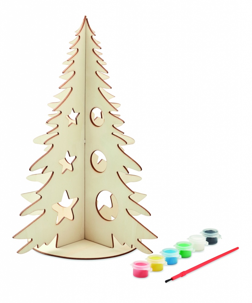 Logo trade business gifts image of: DIY wooden Christmas tree