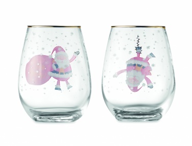 Logotrade promotional product picture of: Set of 2 Christmas glasses