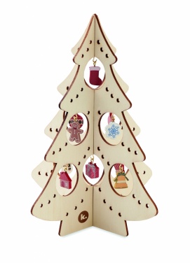 Logo trade corporate gift photo of: Wooden Xmas tree decoration