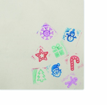 Logo trade advertising products picture of: 8 wooden Christmas stamps set