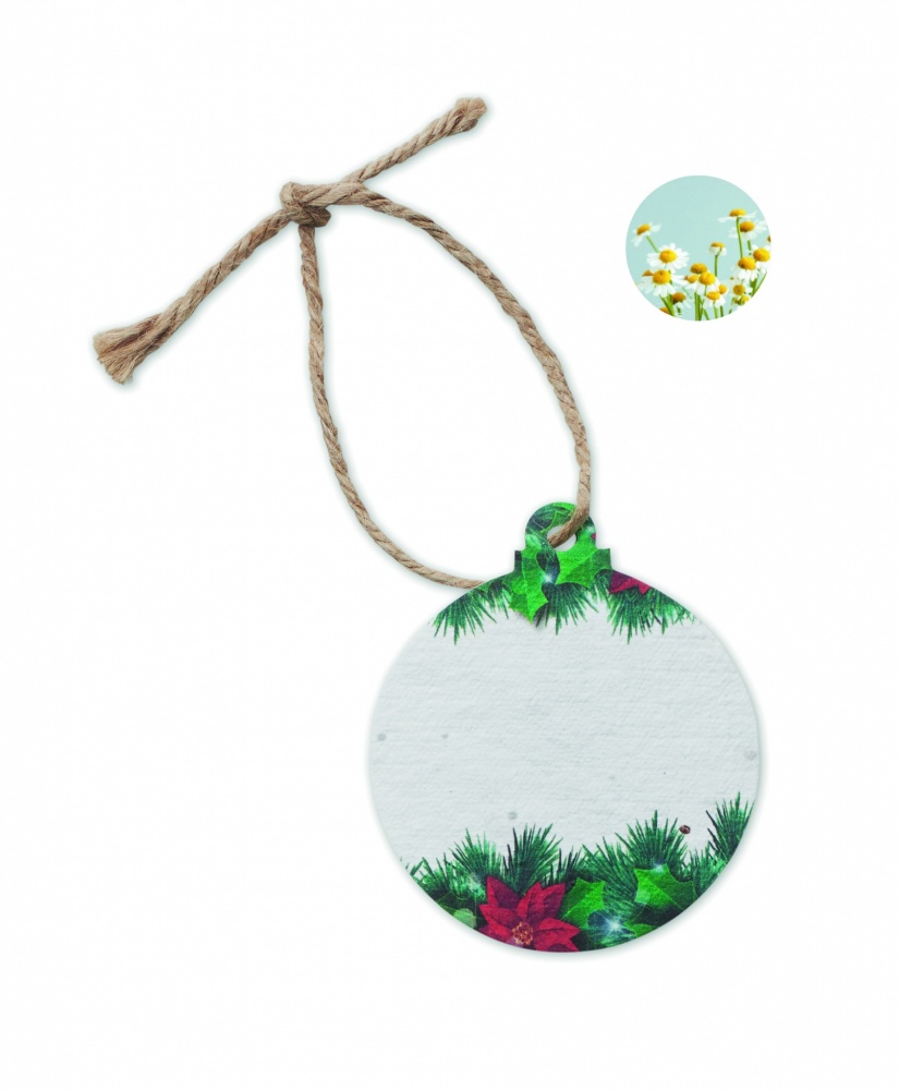 Logotrade promotional giveaway picture of: Seed paper Xmas ornament