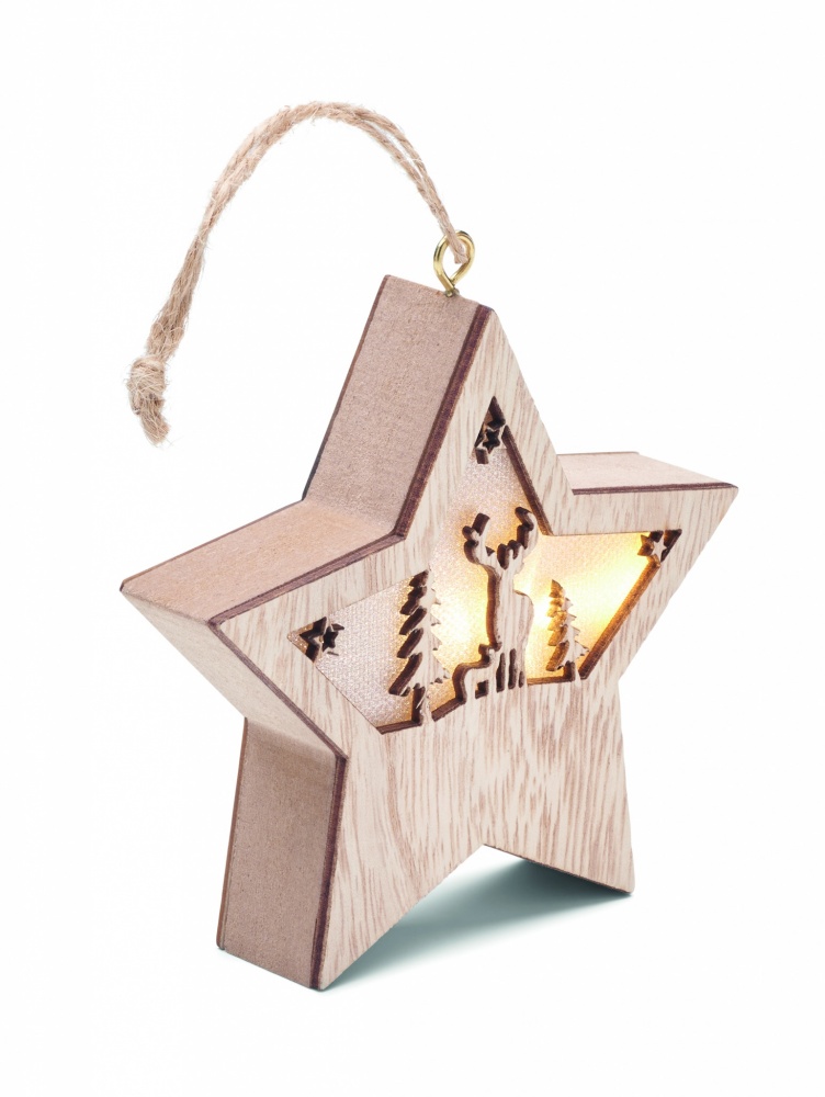 Logotrade promotional product image of: MDF star with light