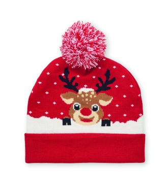 Logo trade promotional giveaways picture of: Christmas knitted beanie