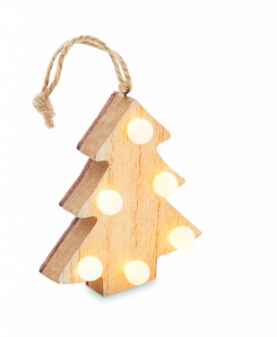 Logo trade promotional item photo of: Wooden weed tree with lights