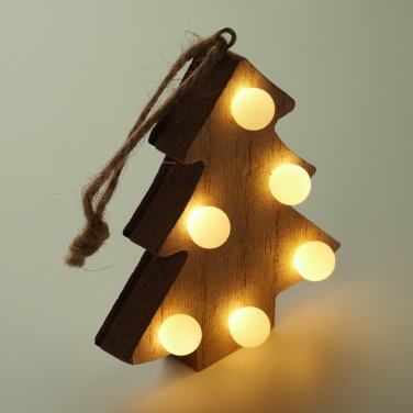 Logo trade promotional giveaways image of: Wooden weed tree with lights