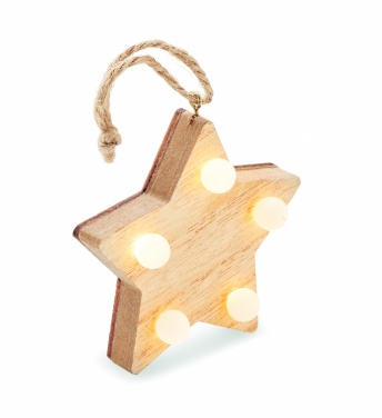 Logotrade business gift image of: Wooden weed star with lights