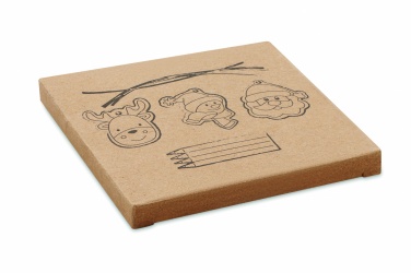 Logotrade promotional item image of: Drawing wooden ornaments set