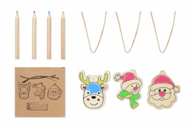 Logotrade promotional giveaway image of: Drawing wooden ornaments set