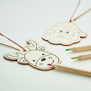 Logotrade promotional merchandise photo of: Drawing wooden ornaments set