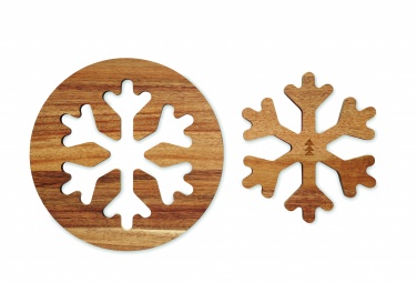 Logotrade promotional giveaway picture of: Acacia wooden pot holders set