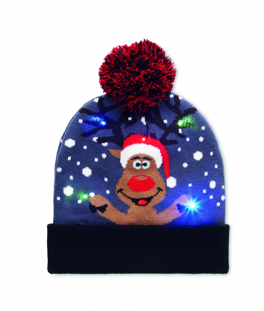 Logotrade corporate gifts photo of: Christmas knitted beanie LED