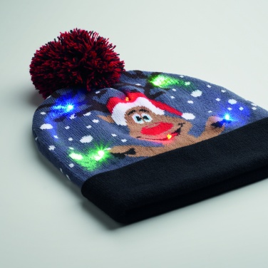 Logotrade promotional merchandise photo of: Christmas knitted beanie LED