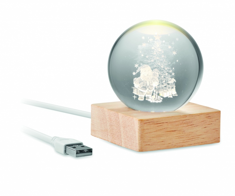 Logo trade promotional merchandise picture of: Christmas LED crystal ball