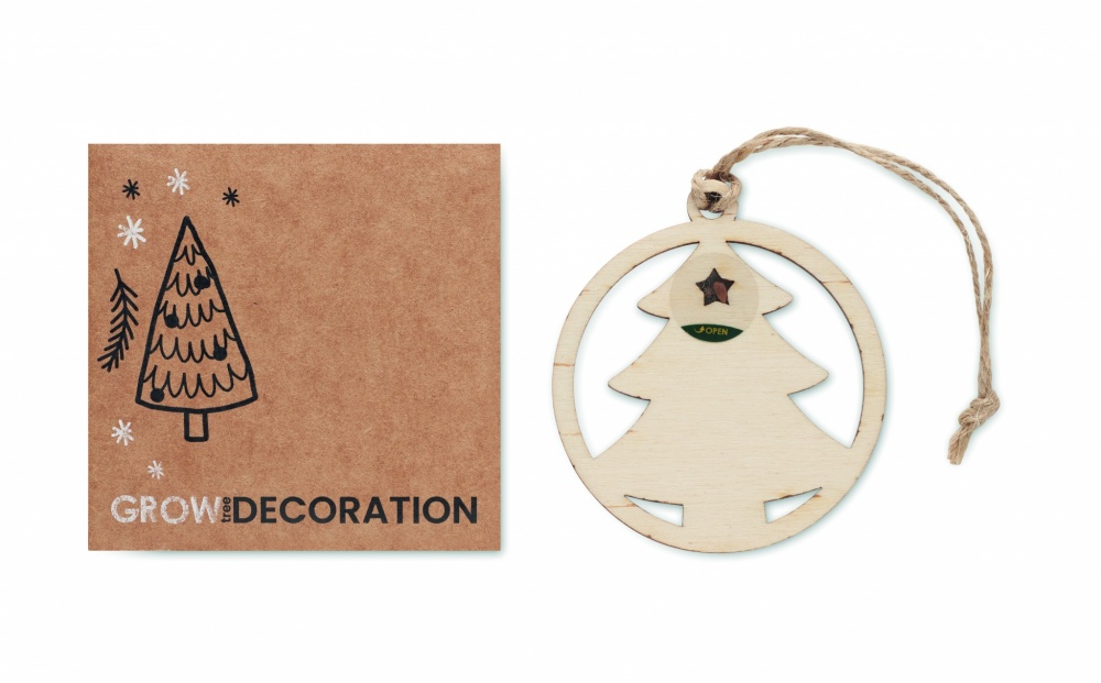 Logotrade promotional giveaway picture of: Wooden tree shape hanger