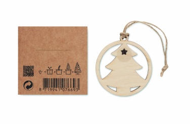 Logo trade advertising products picture of: Wooden tree shape hanger