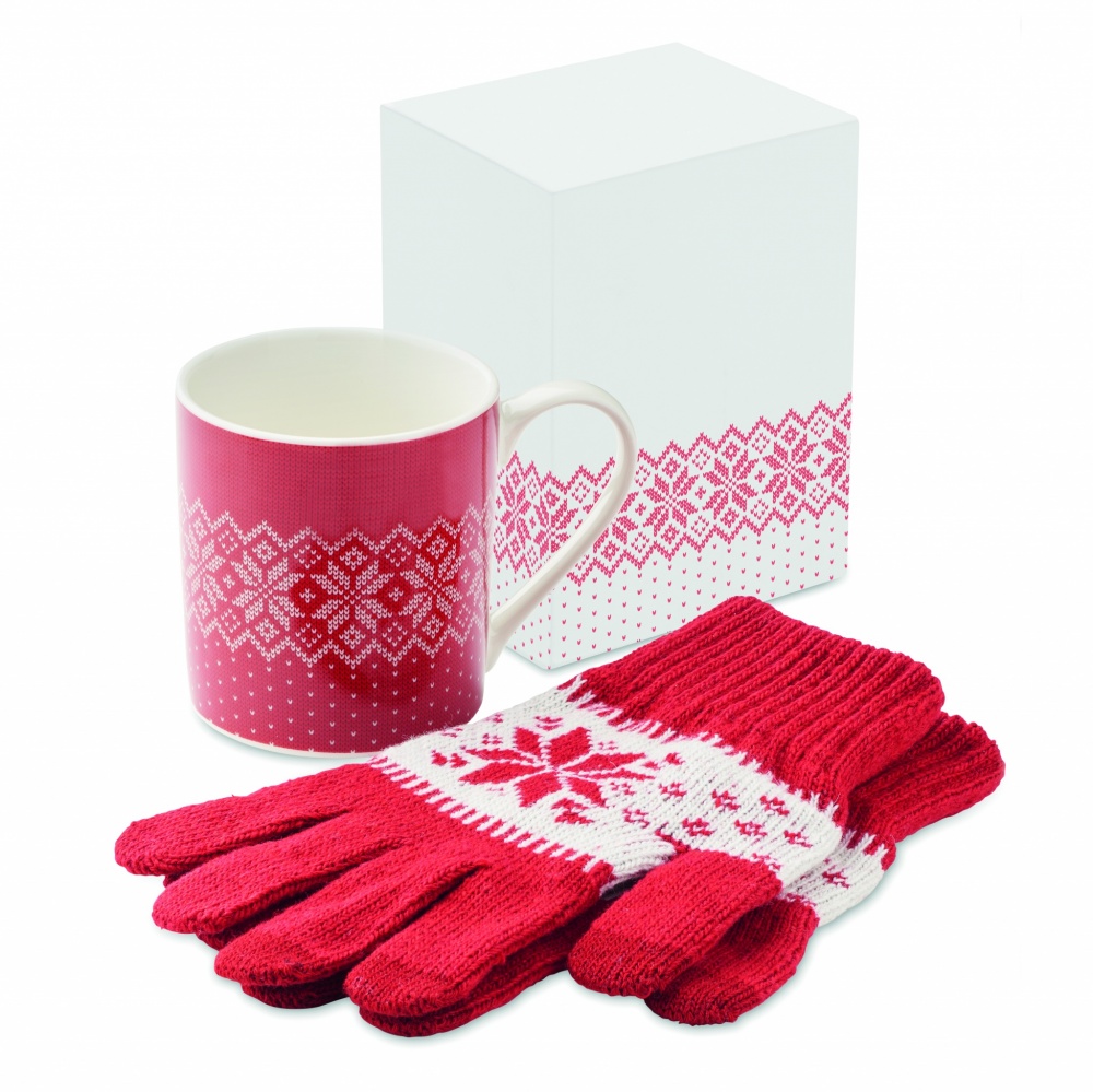 Logotrade promotional gifts photo of: Winter gift mug and gloves set