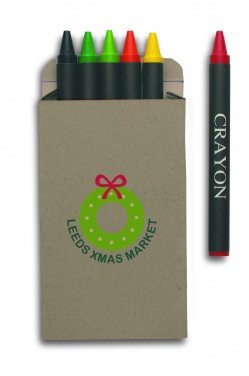 Logo trade advertising products picture of: Carton of 6 wax crayons