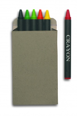 Logotrade promotional giveaway image of: Carton of 6 wax crayons