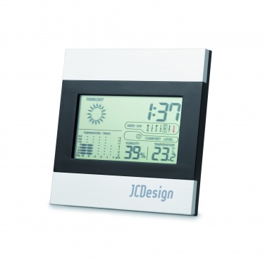 Logo trade promotional merchandise picture of: Weather station and clock