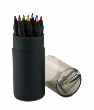 Logo trade promotional products picture of: Black colouring pencils