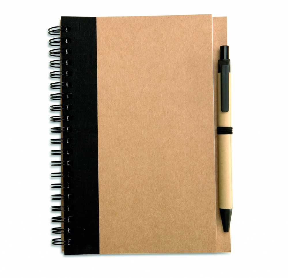 Logo trade promotional giveaways image of: B6 recycled notebook with pen