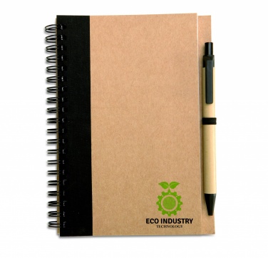 Logo trade corporate gifts picture of: B6 recycled notebook with pen