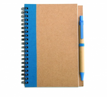 Logotrade promotional merchandise picture of: B6 recycled notebook with pen