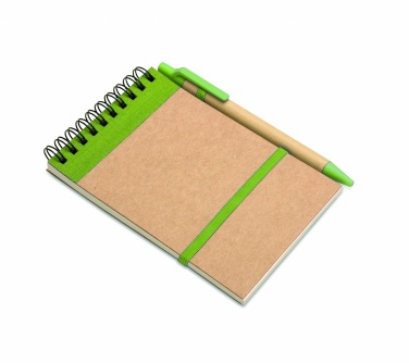 Logotrade promotional products photo of: A6 recycled notepad with pen