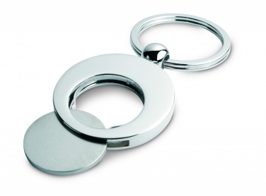 Logo trade promotional items picture of: Metal key ring with token