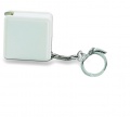 Key ring w/ flexible ruler 1m, White