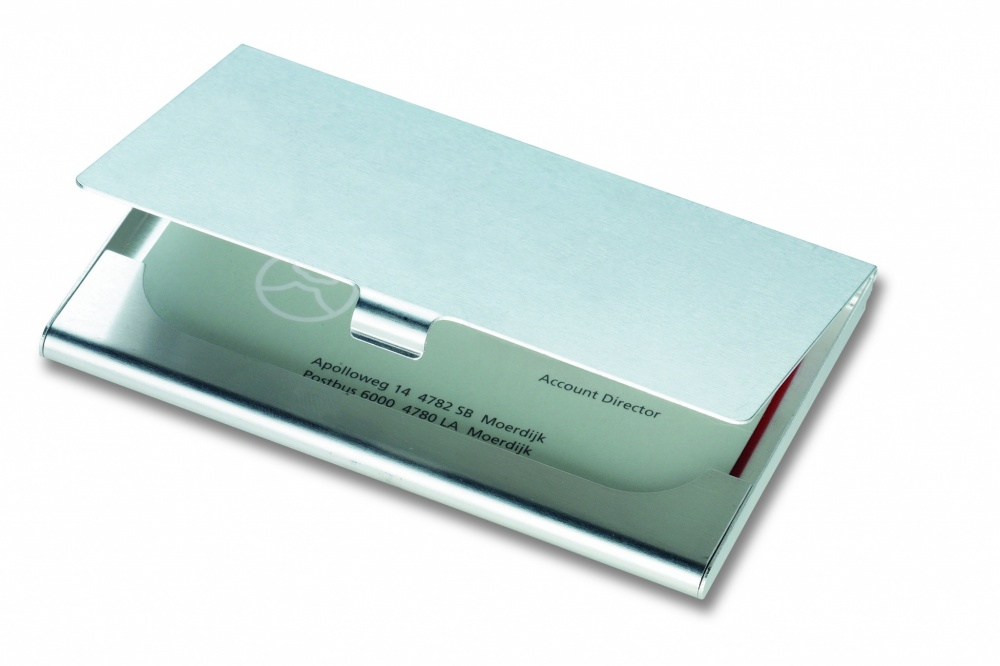 Logo trade promotional gifts image of: Aluminium business card holder