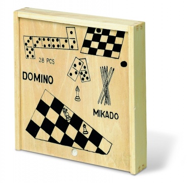 Logotrade promotional product picture of: 4 games in wooden box