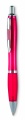 Push button ball pen, Transparent Red