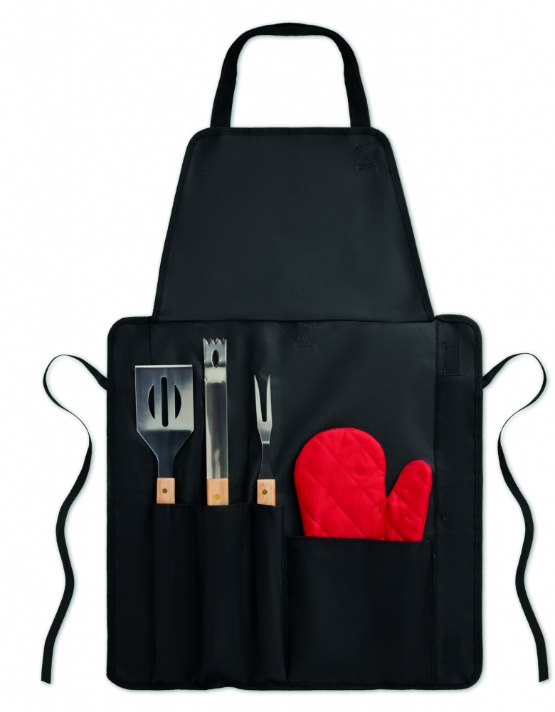 Logo trade promotional item photo of: BBQ apron with BBQ tools