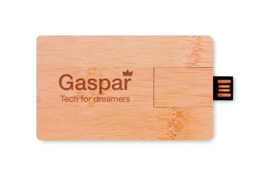 Logo trade promotional gifts image of: 16GB bamboo casing USB