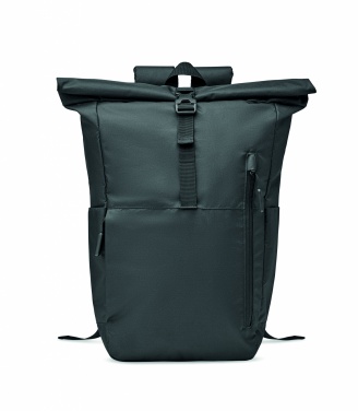 Logo trade promotional giveaways picture of: 300D RPET rolltop backpack