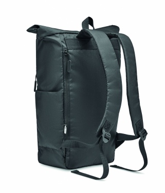 Logo trade corporate gifts picture of: 300D RPET rolltop backpack