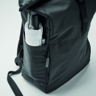 Logotrade promotional product picture of: 300D RPET rolltop backpack