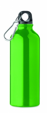 Logotrade promotional items photo of: 500 ml single-walled water bottle made of recycled aluminum with a carabiner