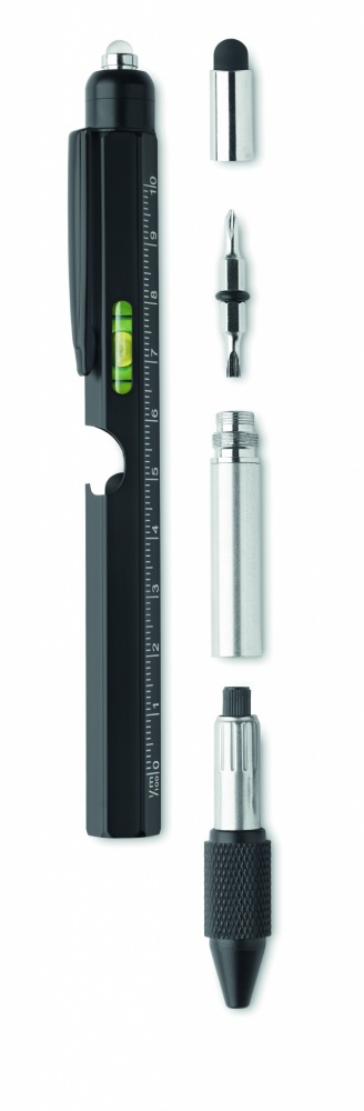 Logo trade advertising product photo of: Spirit level pen with ruler