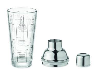 Logo trade promotional merchandise image of: Glass cocktail shaker 400 ml