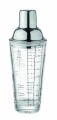 Glass cocktail shaker 400 ml, Transparent