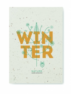 Logo trade promotional giveaways image of: A5 seed paper cover notebook