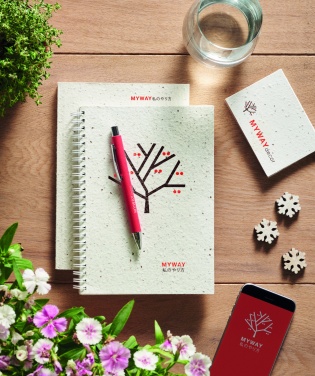 Logotrade promotional giveaways photo of: A5 seed paper cover notebook