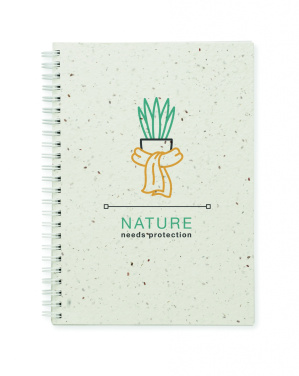 Logo trade promotional items image of: A5 seed paper cover notebook