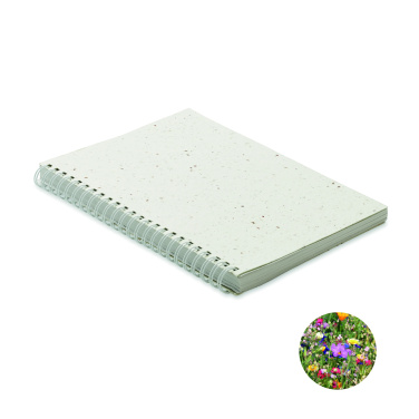 Logo trade advertising products picture of: A5 seed paper cover notebook