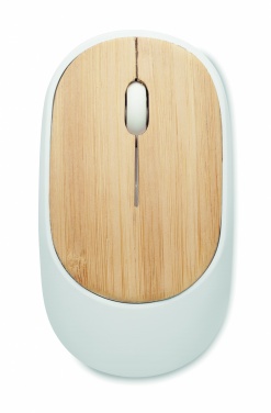 Logo trade corporate gift photo of: Wireless mouse in bamboo