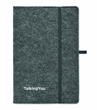 Logo trade advertising products picture of: A5 notebook RPET felt