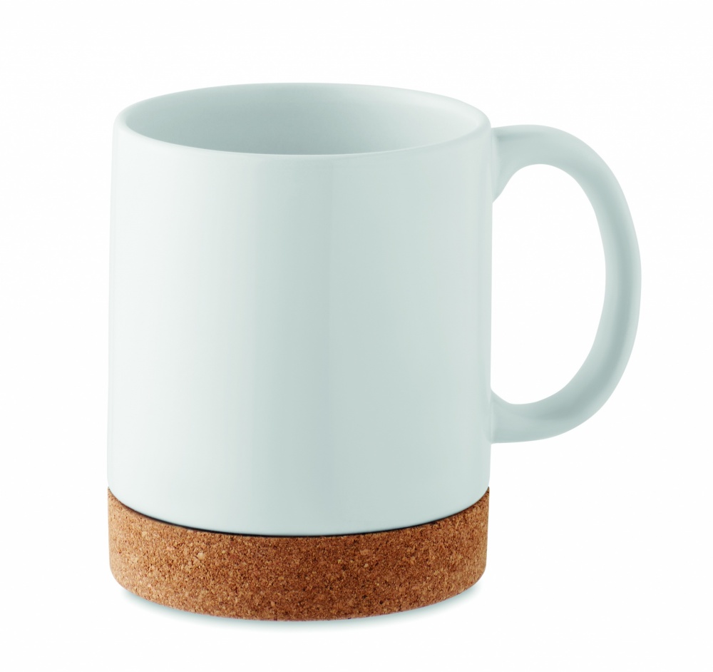 Logo trade promotional merchandise photo of: Ceramic cork mug 280 ml